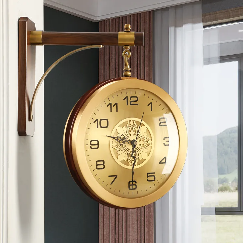 Vintage Interior Wall Watch Round Minimalist Creative Design Silent Wall Clocks Digital Modern Reloj De Pared Home Decoration