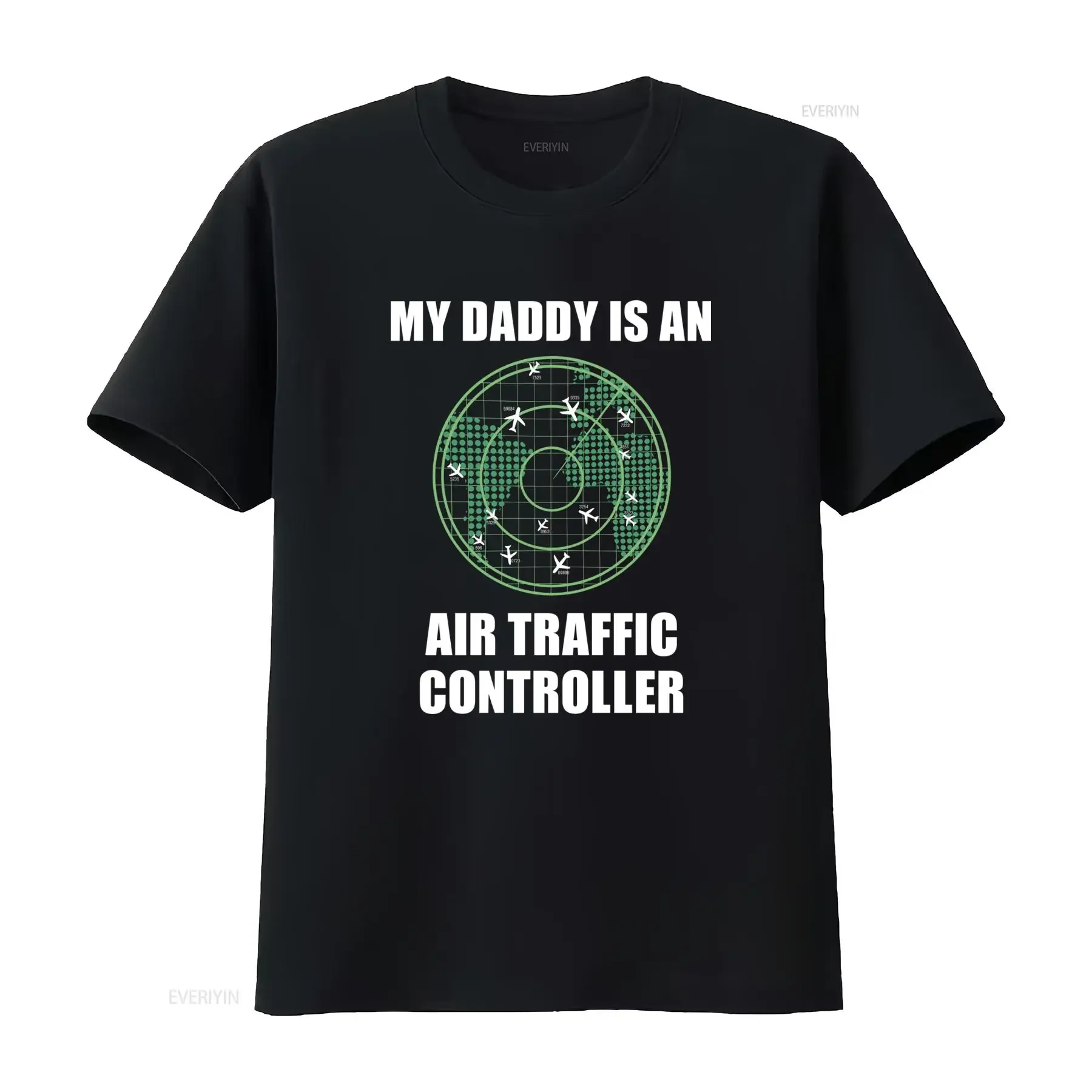 My Daddy Is An Air Traffic Controller Control Tower Aviation T Shirt for Men vintage Washed designer clothes Stretched