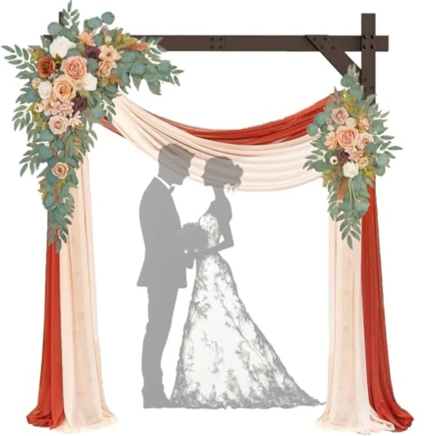 

7.48FT Wooden Wedding Arch Frame Backdrop Stand Square Wood Arch Stand Wedding Arches for Ceremony Wedding Arbor