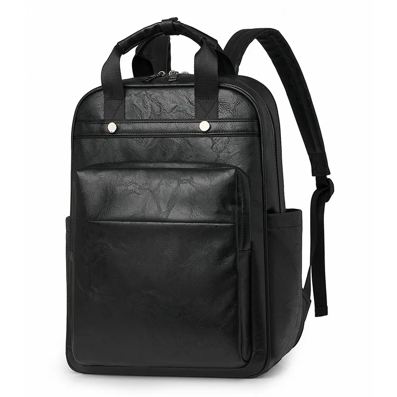 

Винтажный рюкзак Nesitu A4 из черной, коричневой, кофейной и серой искусственной кожи для ноутбуков 14-15,6 дюймов, для мужчин и женщин, дорожная сумка для девушек, модель M0403