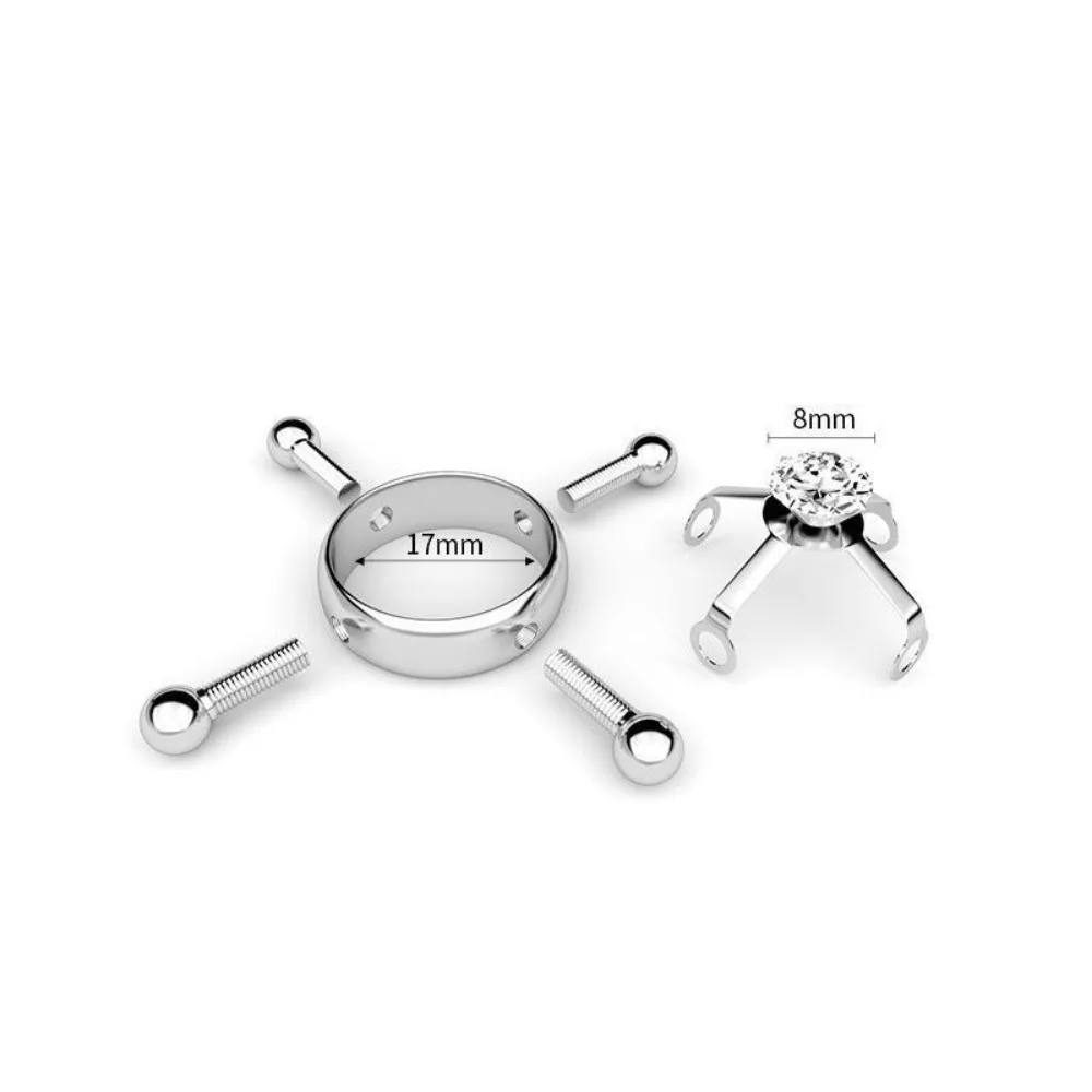 Women Stainless Steel Breast Ring Nipple Clamp Clip with Jewelry Fetish Fake Nipple Piercing Exotic Sex Shop Clearance Wholesale