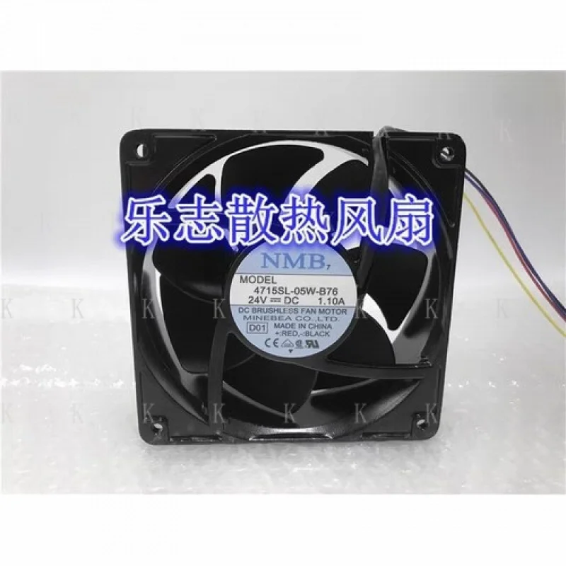 

C FOR NMB 4715SL-05W-B76 DC24V 1.10A 4-Wire High Airflow Aluminum Frame Cooling Fan