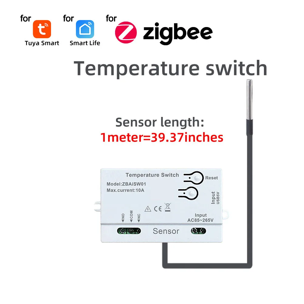 For Smart for Home Dry for contact Switch for Smart Home Temperature Switch Temperature Monitoring Schedule Settings For HVAC