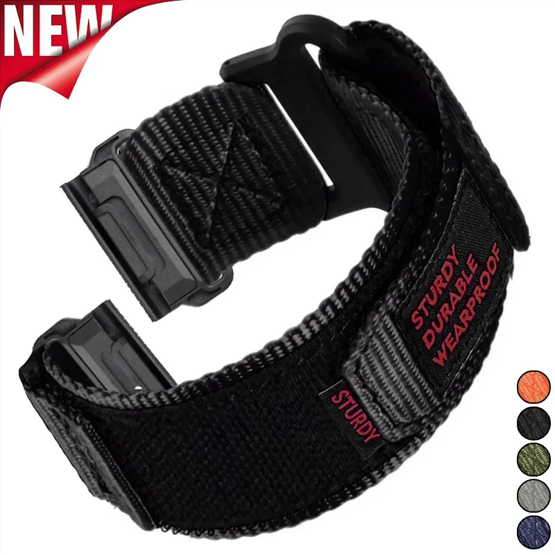 22 مللي متر 26 مللي متر حزام نايلون تكتيكي لـ Garmin Fenix 7X 7 Pro Fenix 6X 6 5X 5Plus شريط مناسب سريع لـ Tactix 7 Forerunner 965 Enduro 2