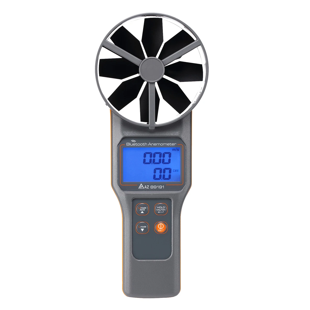 

AZ89191 Bluetooth 4.0 digital anemometer temperature and humidity dew point wet bulb carbon dioxide wind speed measurement meter