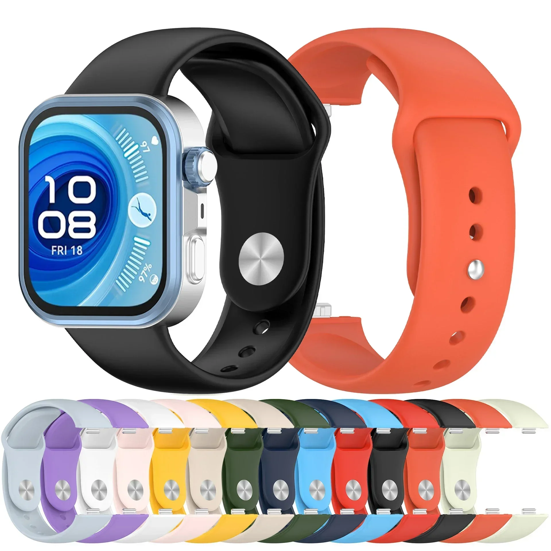 Silikonarmband für Huawei Watch Fit 3 4 4pro Ersatz-Sportarmband für Huawei Watch Fit 2 1 Zubehör.
