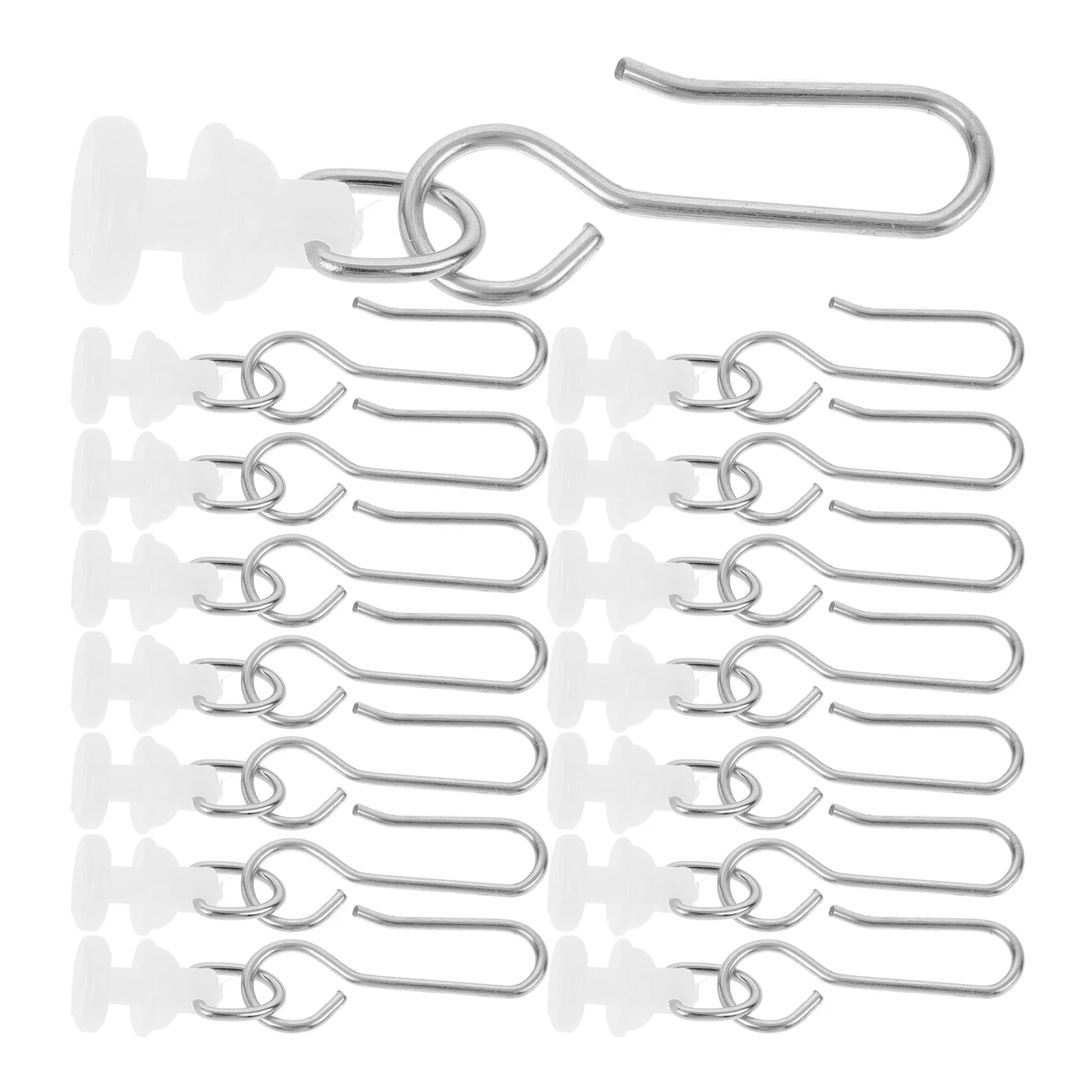 

1 set Shower Curtain Gliders Replacement Bath Accessories Plastic Metal Hook For Curtain Rail Pulley Easy Install