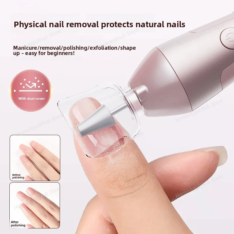 

Portable Electric Nail Polish Remover LED Display Grinding Polishing Manicure Machine Type-C Charge for Home Use