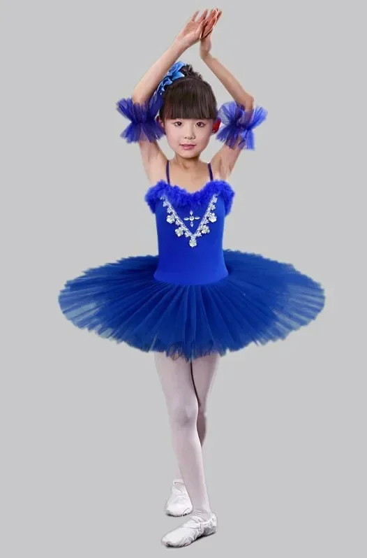 흰색 어린이 발레 투투 댄스 드레스 의상 소녀 백조 호수 발레 의상 어린이 무대 착용 볼룸 댄스 드레스 의상