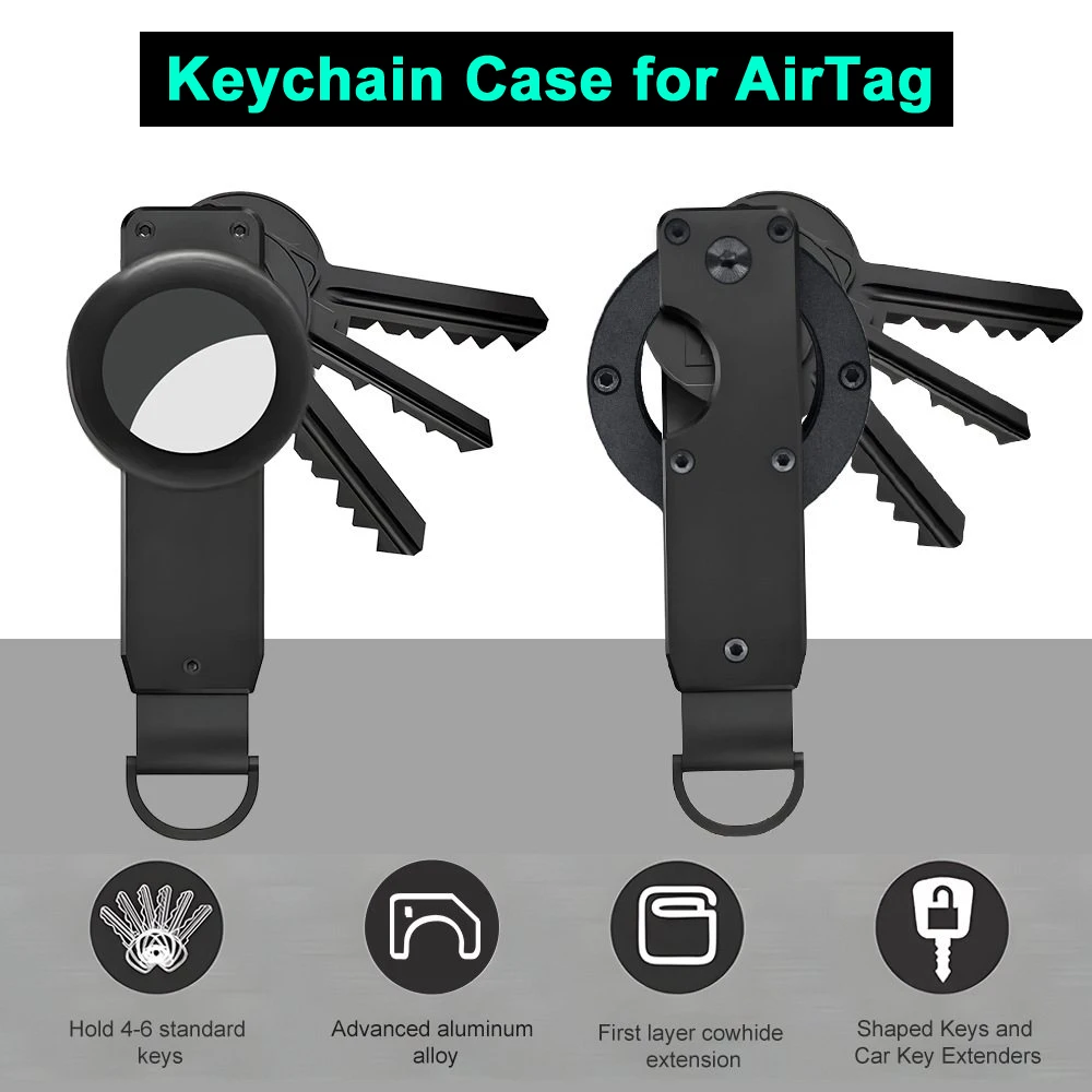 

Чехол-брелок для AirTag, держатель для ключей, защитный чехол для Air Tag Tracker, кронштейн из алюминиевого сплава с защитой от потери