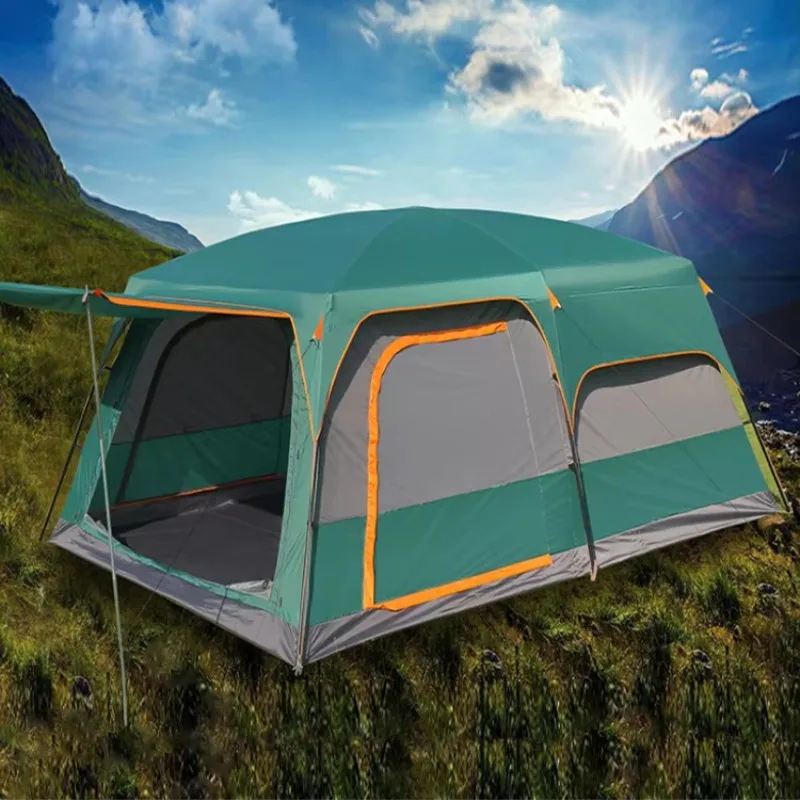 

Новая двухслойная теплая сверхлегкая палатка на 8–12 человек для зимней рыбалки, большой куб