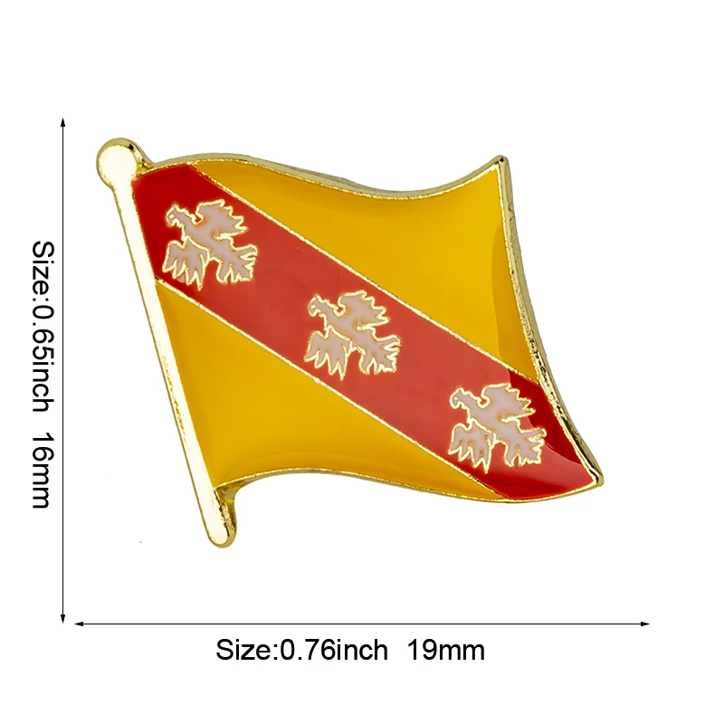 Lorraine Flag Metal Lapel Pin Flag Pin Badge