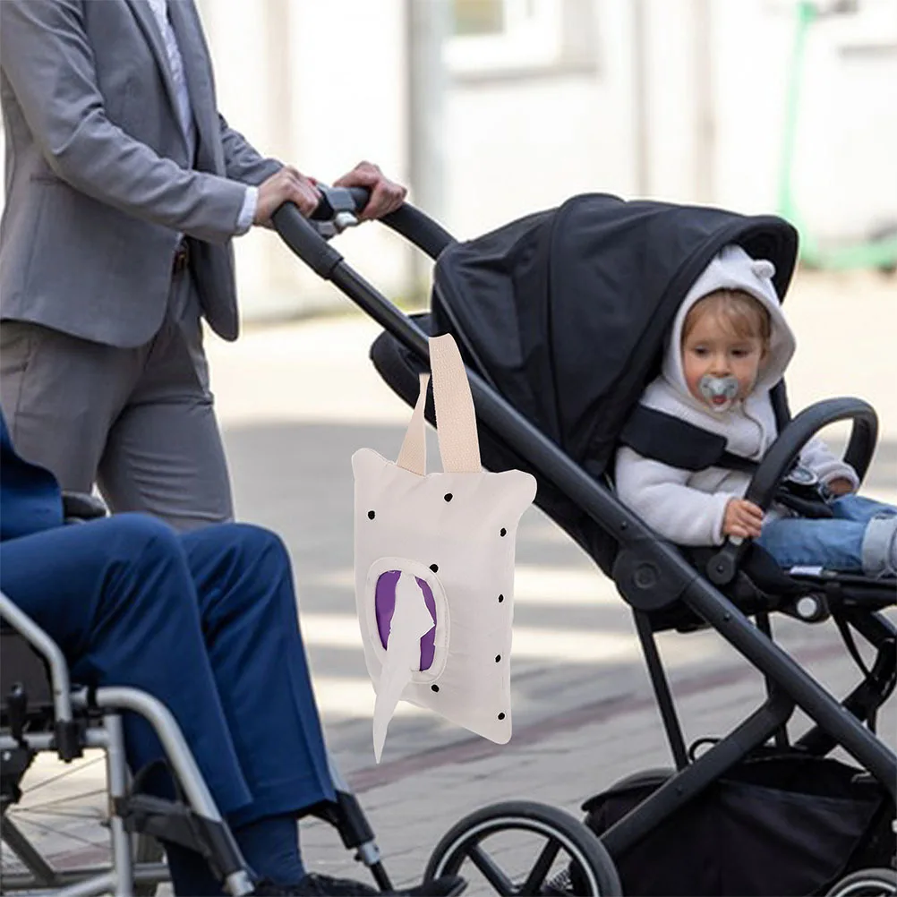

2 шт., сумка для влажных салфеток, хлопковая водонепроницаемая большая вместительная дорожная сумка для детских салфеток, портативный держатель, подвесной органайзер для хранения колясок