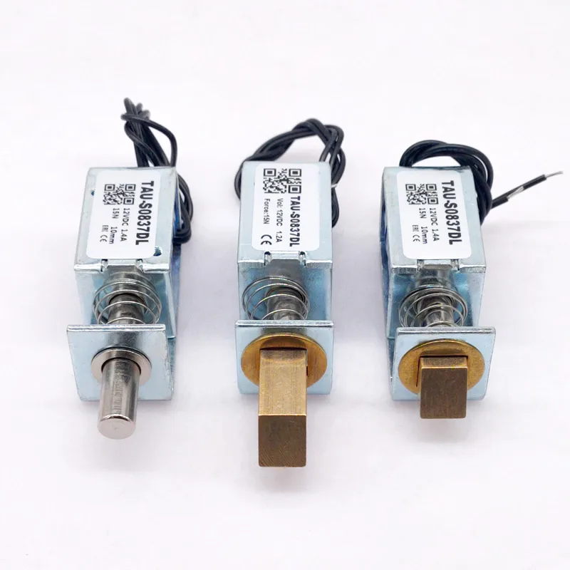 1Pcs TAU-S0837DL DC 6V/12V/24V Electric Locks Electromagnet Stroke 10mm Magnetic Lock for the Cabinet Door Lock