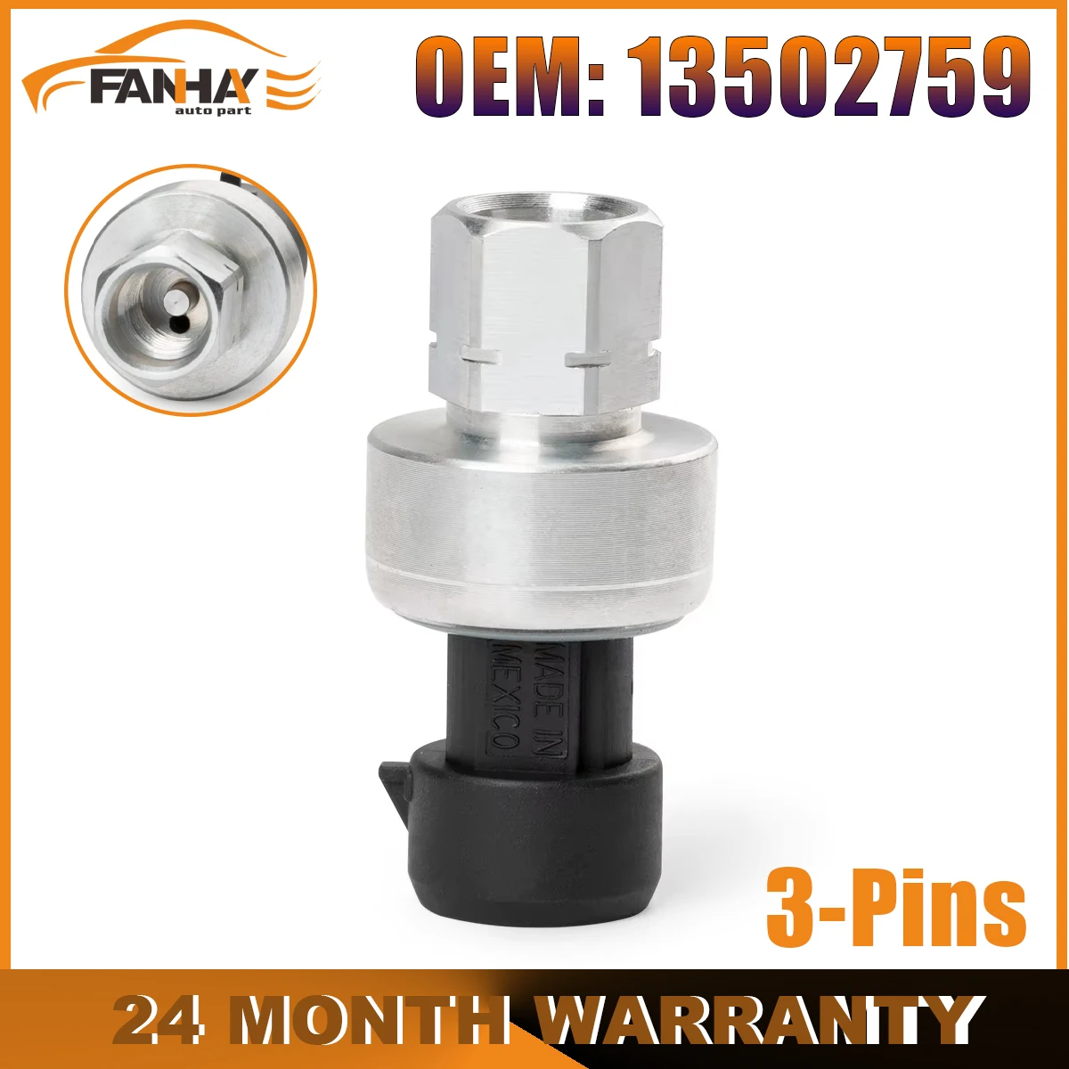 

1PCS New A/C Refrigerant Pressure Sensor For Chevrolet Cruze 2012 Gasoline 13587668 22678731 13502759 4243B02 Car Accessories