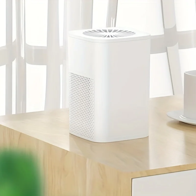 Компактный очиститель воздуха 1 шт. плюс — усовершенствованный фильтр для спальни, офиса, автомобиля и домашних животных, с USB-кабелем, ночником, таймером, удаления