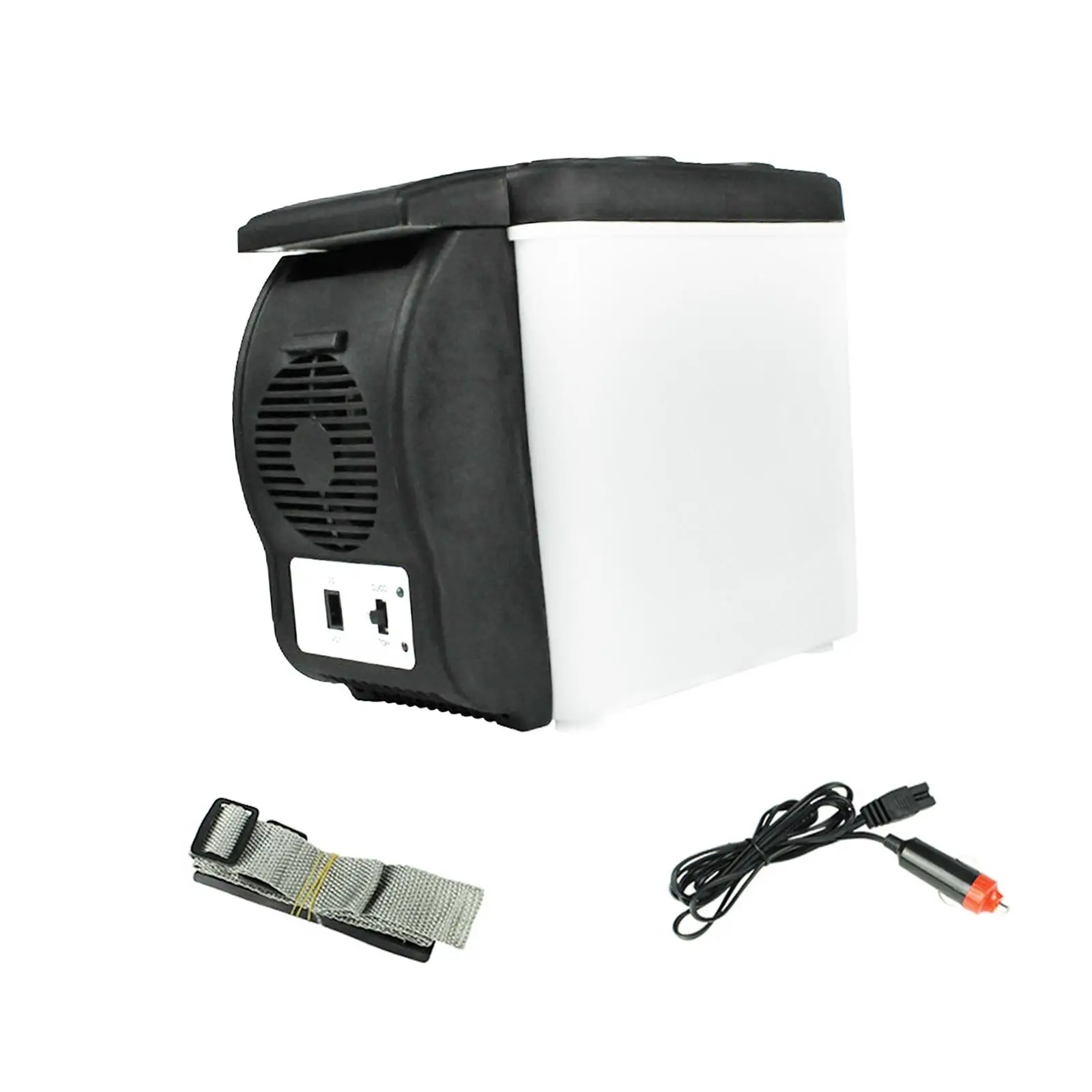 6L 12V auto frigo Cooler Warmer 30.5x25x16cm Versatile per viaggi su strada per bevande frutta con tracolla frigorifero per la cura della pelle