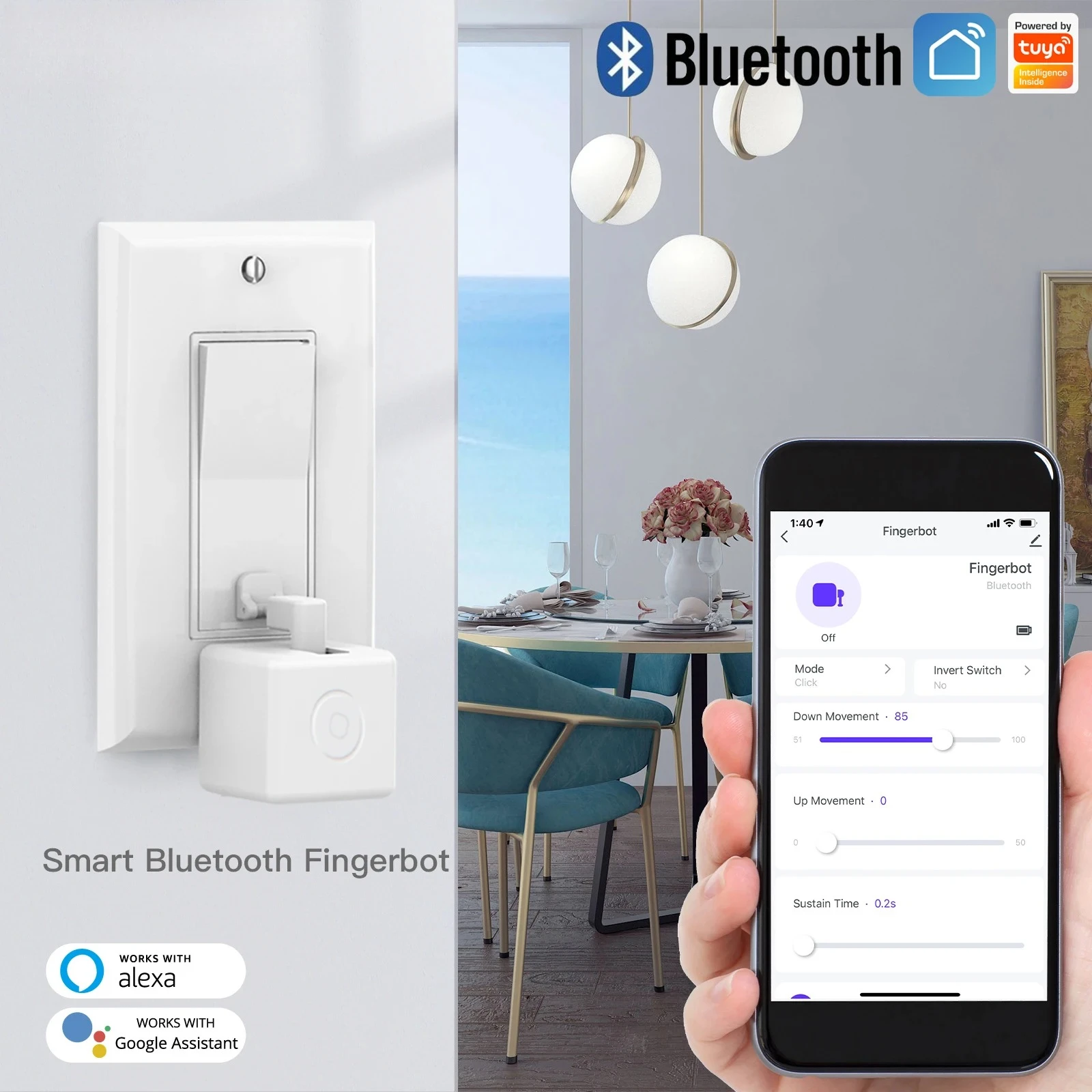 Tuya Fingerbot Button Pusher New Bluetooth Finger Robot Smart Life App Automatic Switch Voice Control Alexa Google Home