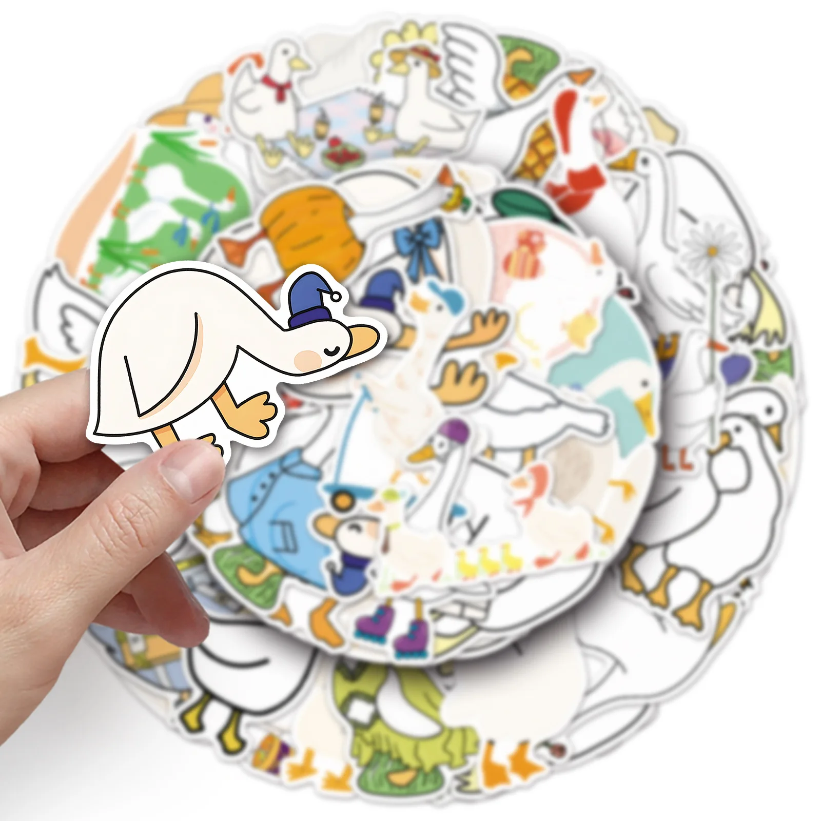 50PCS Naughty Goose Stickers Kawaii Animal DIY Kids Toys Sticker Fridge Luggage Laptop Guitar Car Bike Skateboard Decals Toy