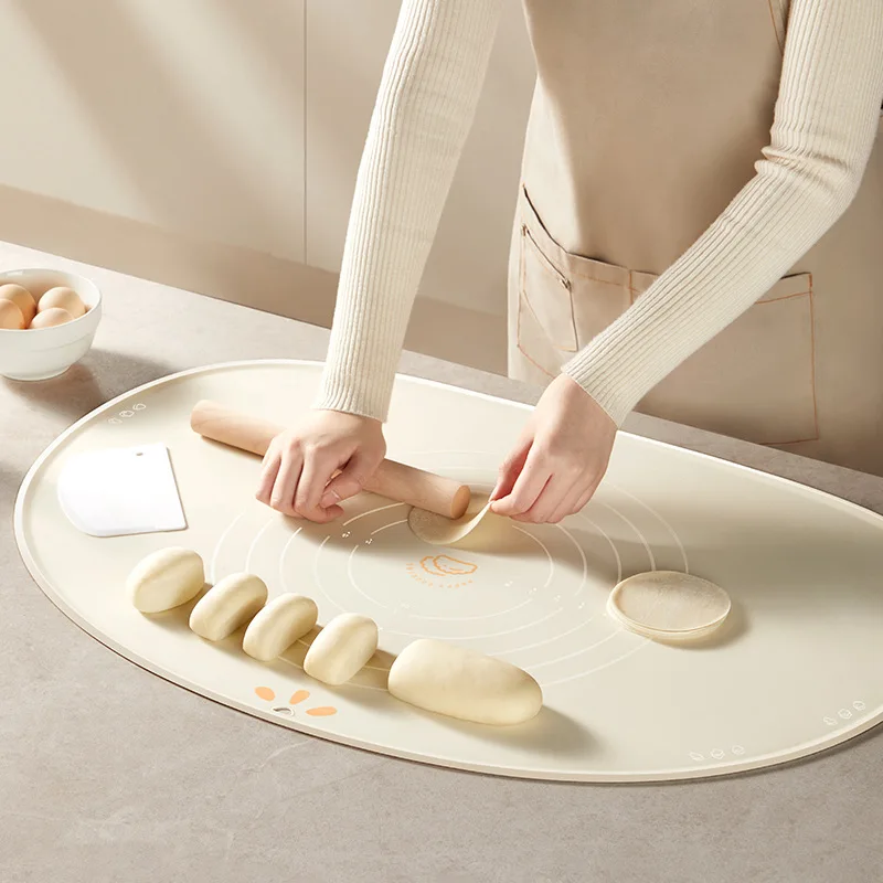 

Thickened Food Grade Silicone Dough Baking Mat Pastry Bread Flour Kneading Pad Non-stick Biscuit Pizza Cake Tray Kitchen Tools