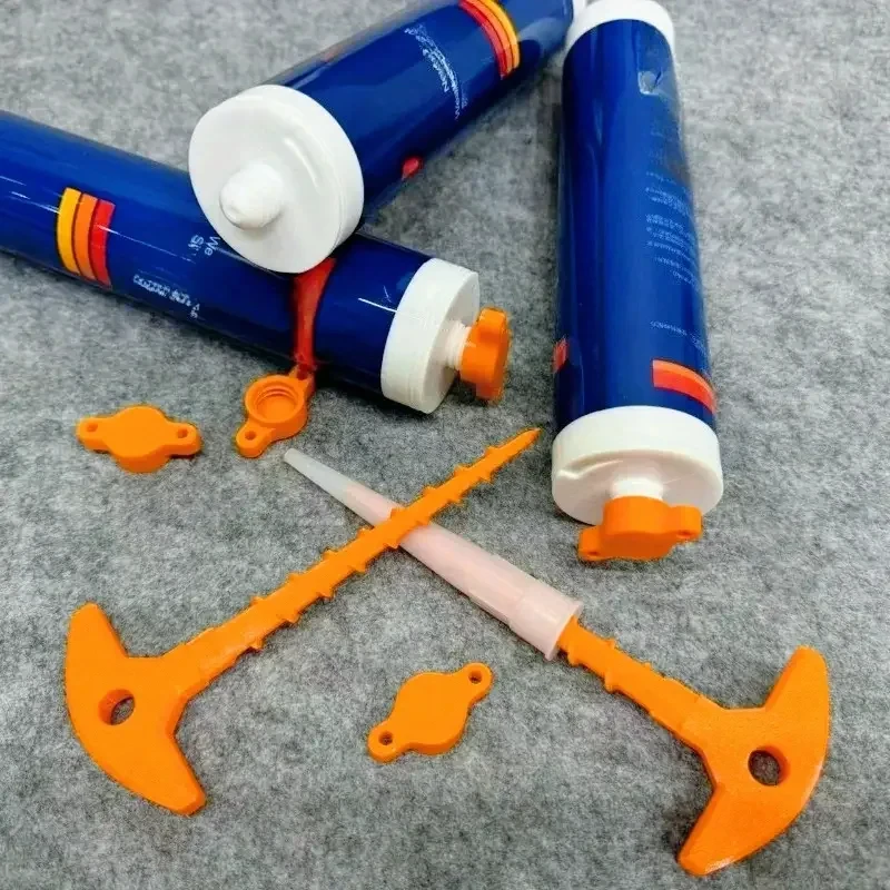 2PCS Sealant Nozzle Cleaner Cap Prevents Drying for Glass Caulk Tubes Standard Size DIY Tool 2030