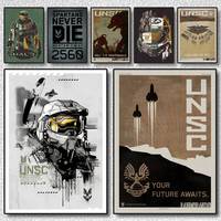 Halo Reach Vertical Poster Self-adhesive Art Waterproof Sticker Coffee House Dorm Room Wall Decor