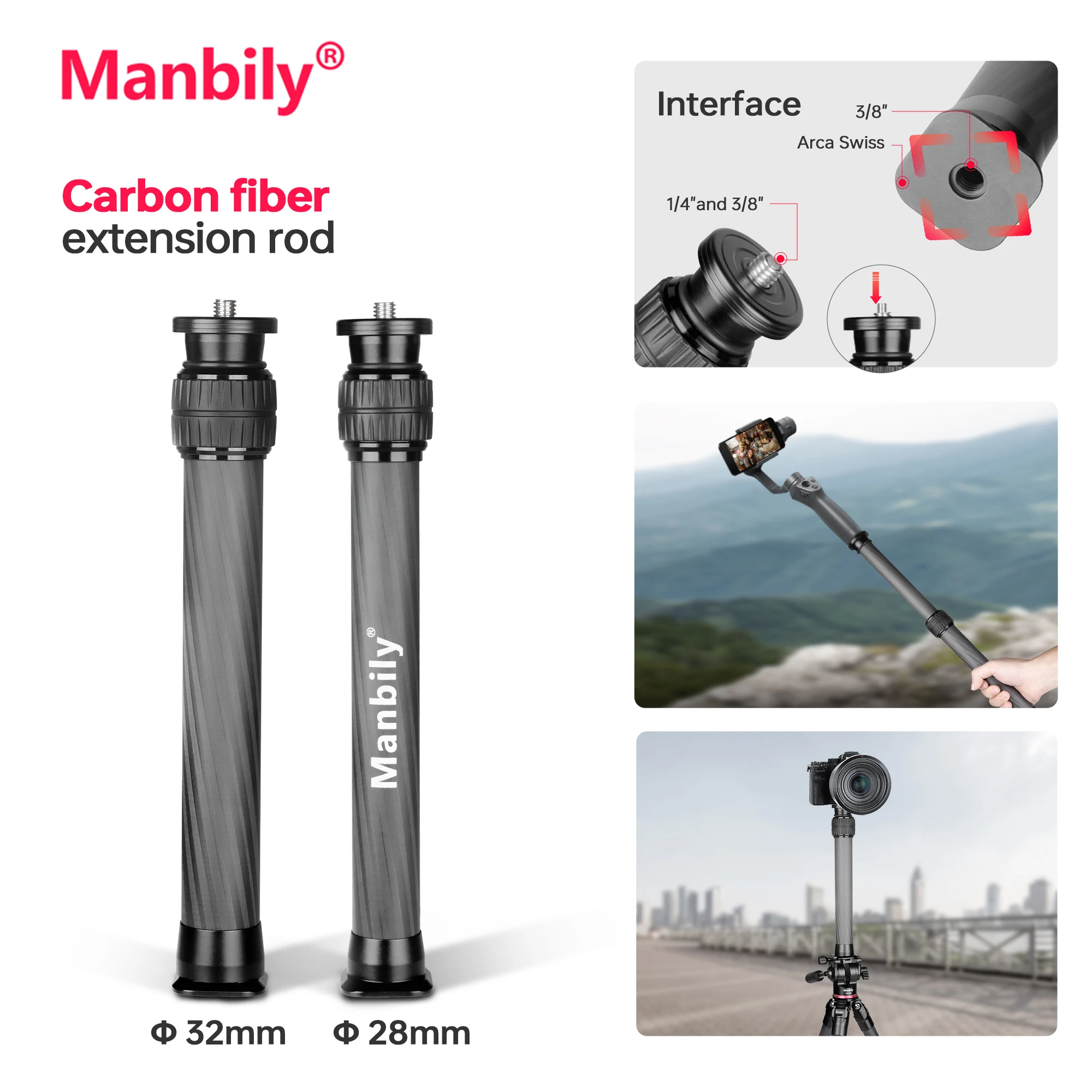 Manbily 43Mm Tripod…