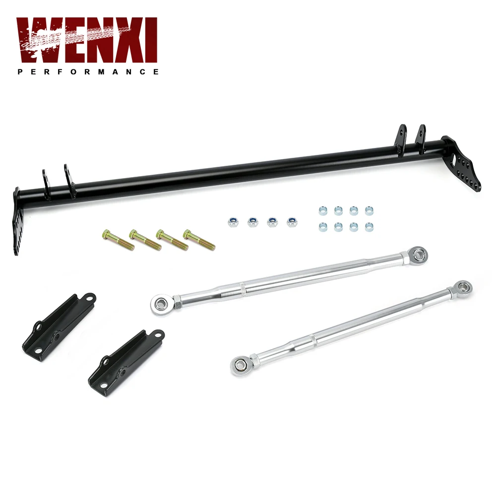 Barra de amarração de controle de tração prateada para Honda Civic 92-95 para Acura para Integra 94-01 para Honda DEL SOL 93-97 WX-FTB01