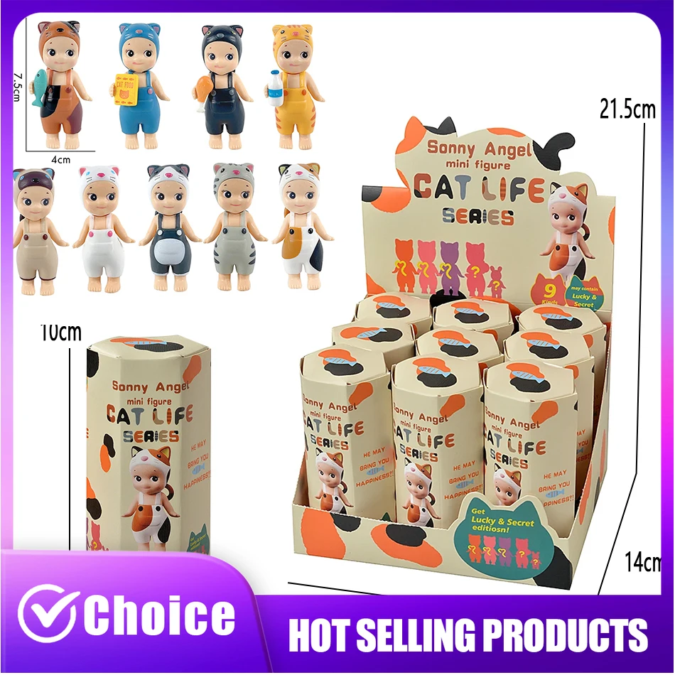 

6PCS Random Cat Blind Box Sonny Angel Cats Life Mini Figures Cute Animal Dolls Collectible Toys for Kids Christmas Birthday