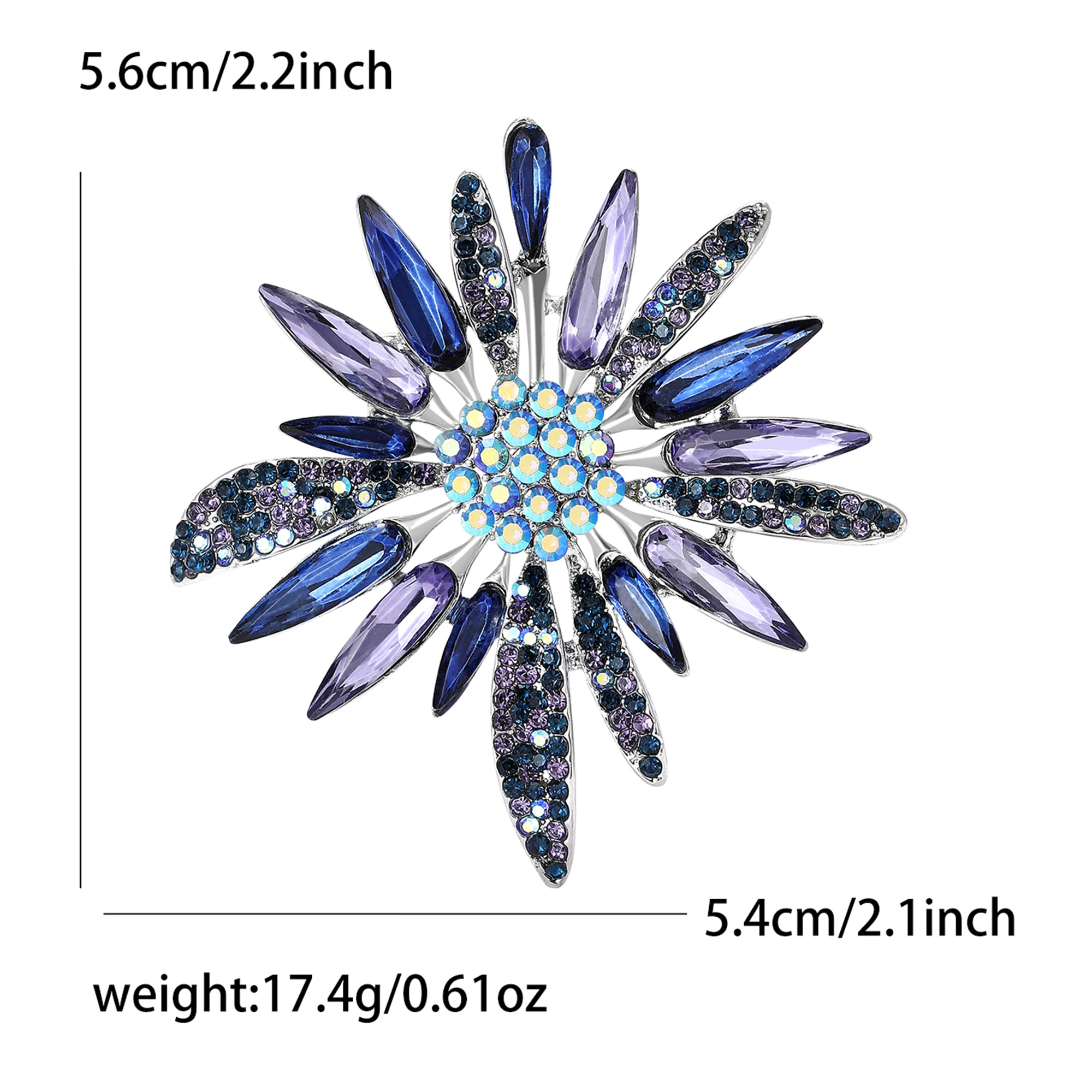 دبابيس عباد الشمس الفاخرة من حجر الراين للنساء دبابيس نباتية زجاجية حقيبة ظهر للحفلات والمناسبات هدايا مضحكة وإكسسوارات الملابس والديكور
