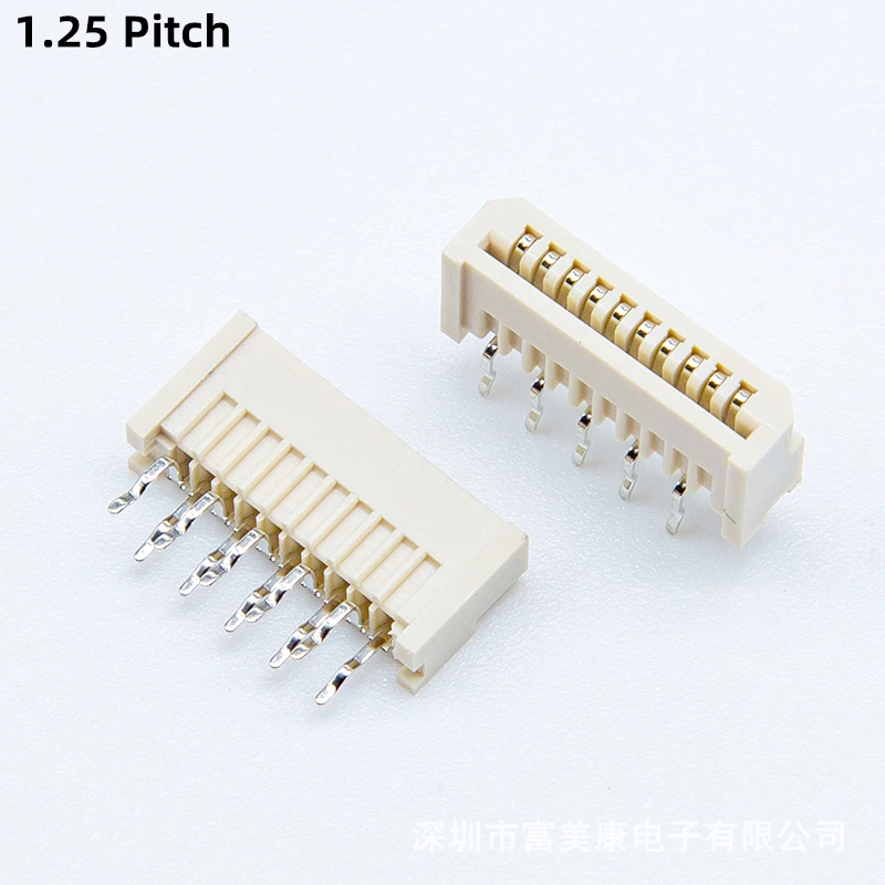 1.0mm1.25 pitch FPC/FFC Connector LCD Flexible Flat Cable Socket Double Row DIP Straight Pin Type 4 6 8 10 12 14 16 20 30 31 Pin