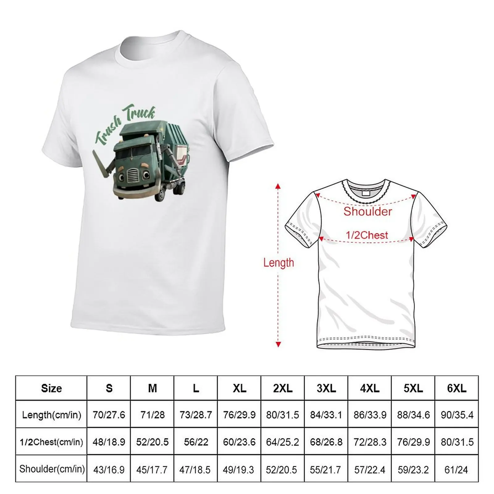 trash truck T-Shirt t shirts for man cotton funny man tshirt t shirts for man cotton soft T-shirt