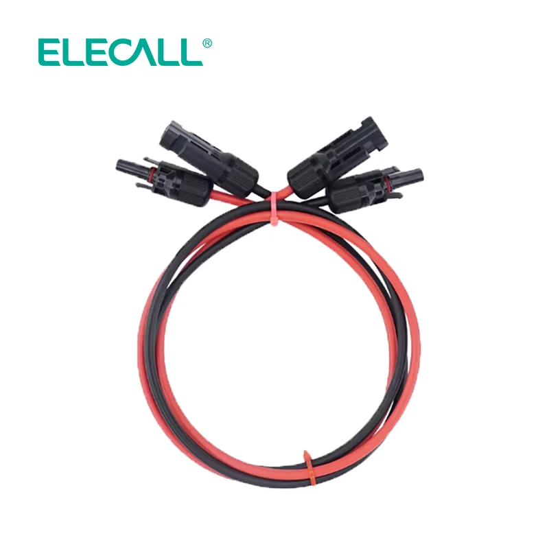 ELECALL Solar Panel Connector Cable 2.5/4/6mm² 1 Meter Cable 1000V 30A PV Extension Wire for Solar Panel System Waterproof IP67