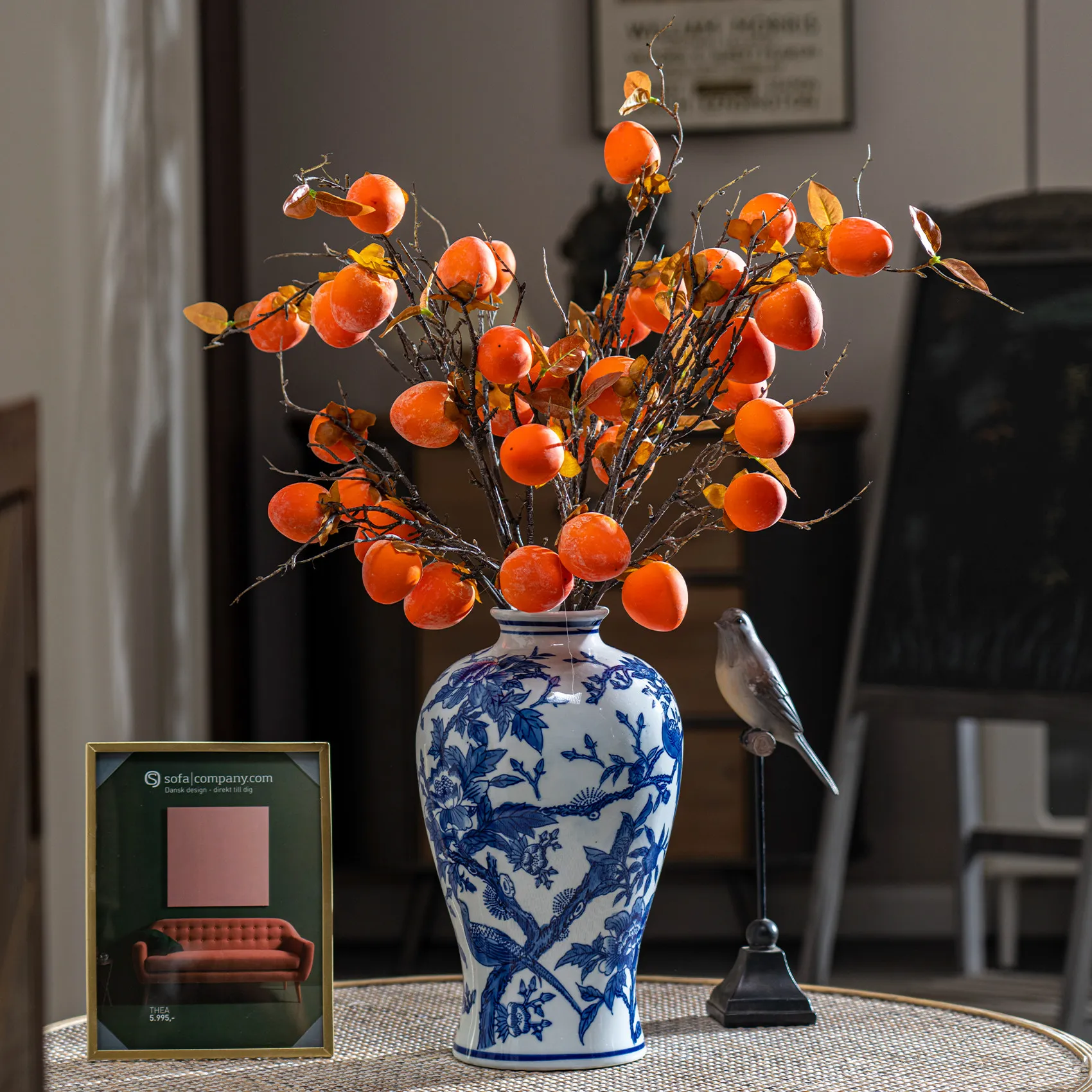 

Persimmon Ruyi Simulation Persimmon Fa Cai Fruit Dining Table Ornament