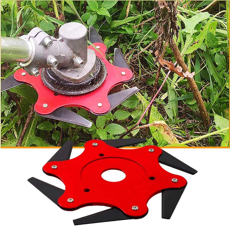 6-tooth Blade Lawn Mower Parts Grass Cutter Blade Brush Cutter Accessories Garden Tool Trimmer Tools