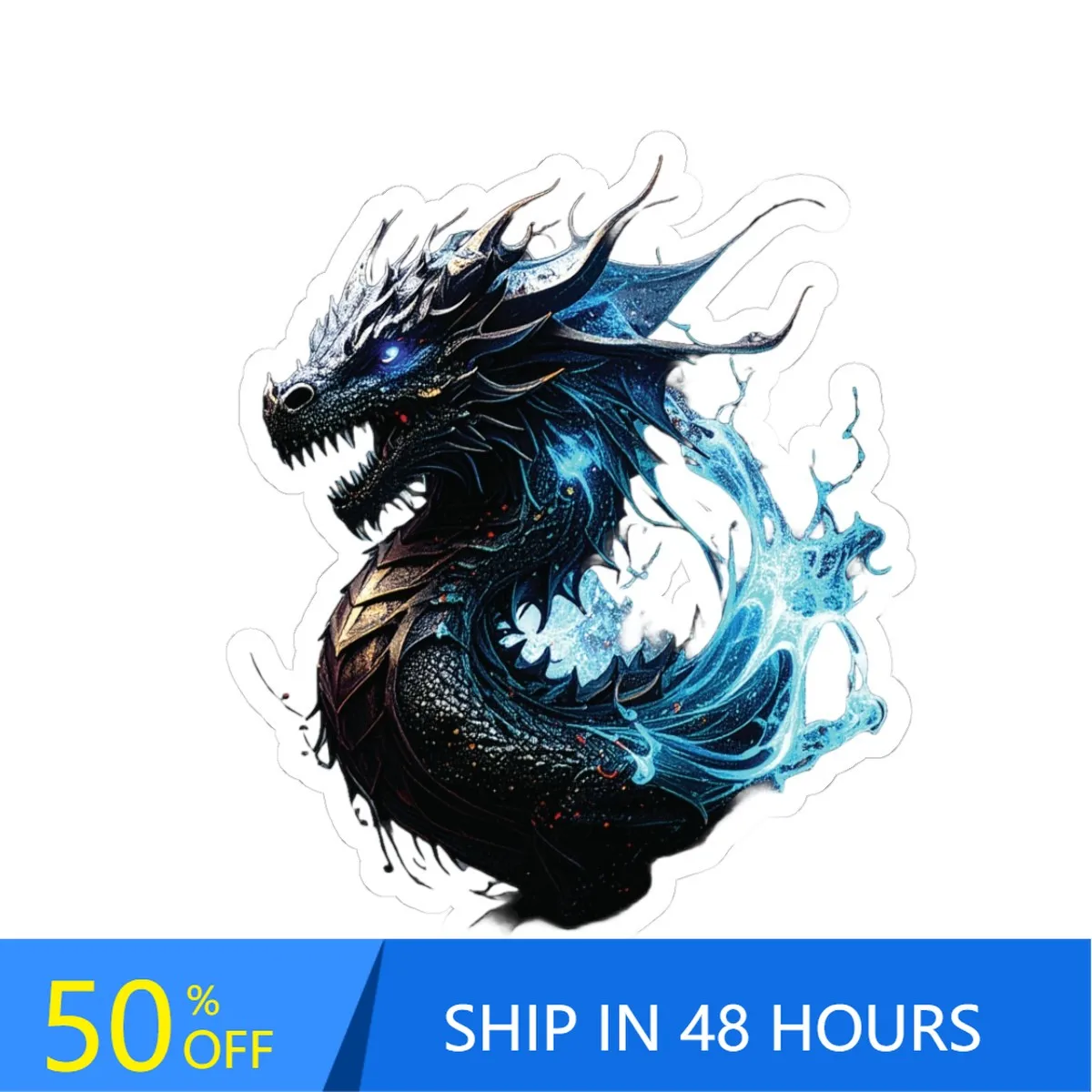 

Dragon Kiss-Cut Sticker-Mythical Creature Funny Window Motor Home Car Laptop Waterproof Vinyl Decal Accessory Vintage
