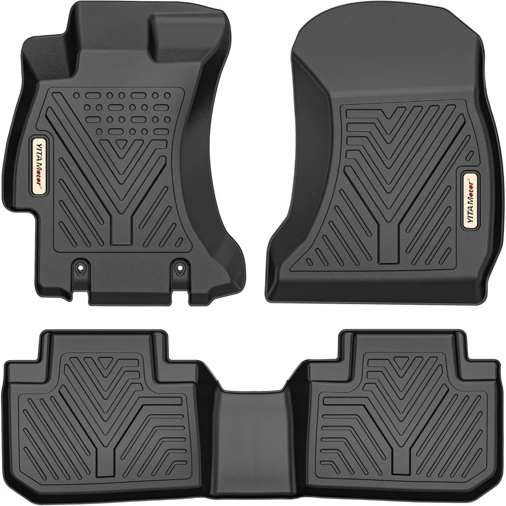 

US Floor Mats Compatible with 2014-2018 Subaru Forester, Custom Fit Black TPE Floor Liners 1st & 2nd Row