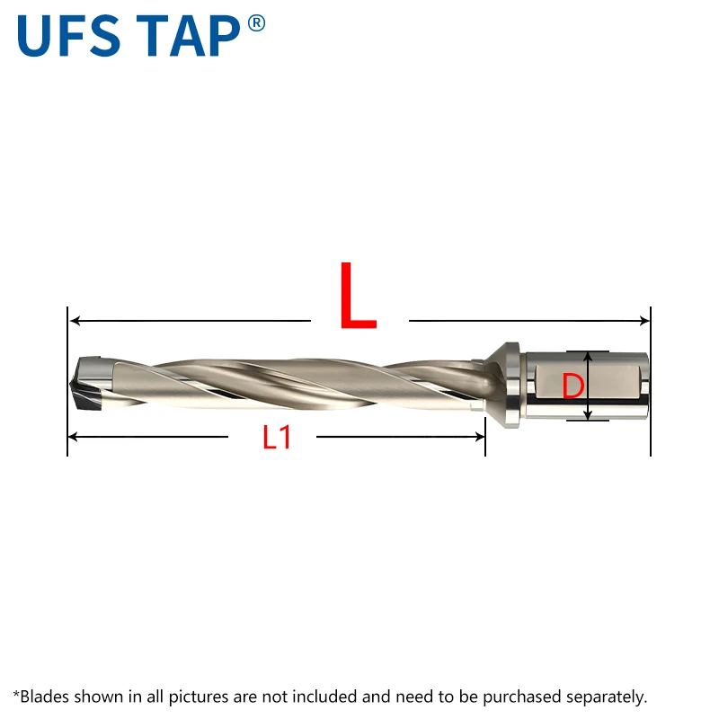 UFS TAP 1PCS KS Crown Drill 1.5D/3D/5D Back Pull Type Diameter 21.0-40.0mm Internal Cooling Carbide Bit Standard Indexable Drill