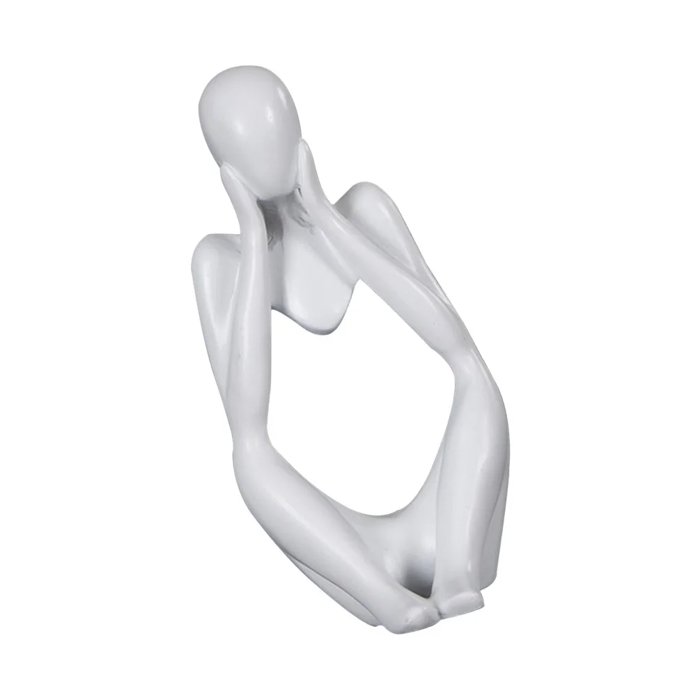 

Abstract Thinker Sculpture Artistic Desktop Decor Exquisite Office Ornament Household Decorative Art for Home Table Bookshelf