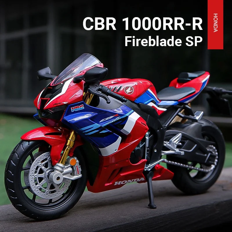 

1:12 Honda CBR1000RR-R игрушка-мотоцикл, литая под давлением металлическая гоночная модель, супер спортивная миниатюрная коллекция, подарок для мальчиков и детей
