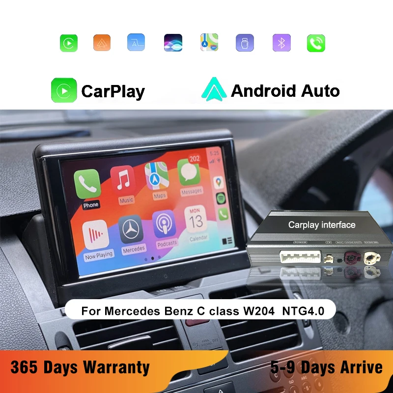 Adaptador Inalámbrico Carplay Android Auto Para Mercedes Benz Clase C W204 2007-2010 Plug & Play Mirror Link Navegación Dvd Controles Oem — -33%, 128.55€ Coupon, from 260.99€ – 33% descuento – €260.99