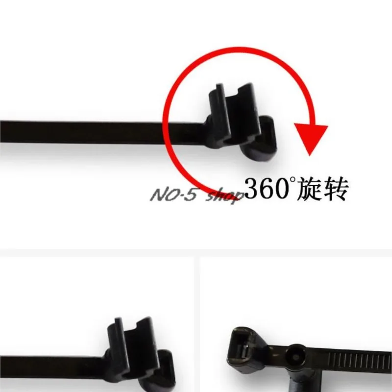 50Pcs Special Rotary Cable Tie For Automobile Wire Harness Wire Fixing Buckle Binding Strap Wire Management Buckle