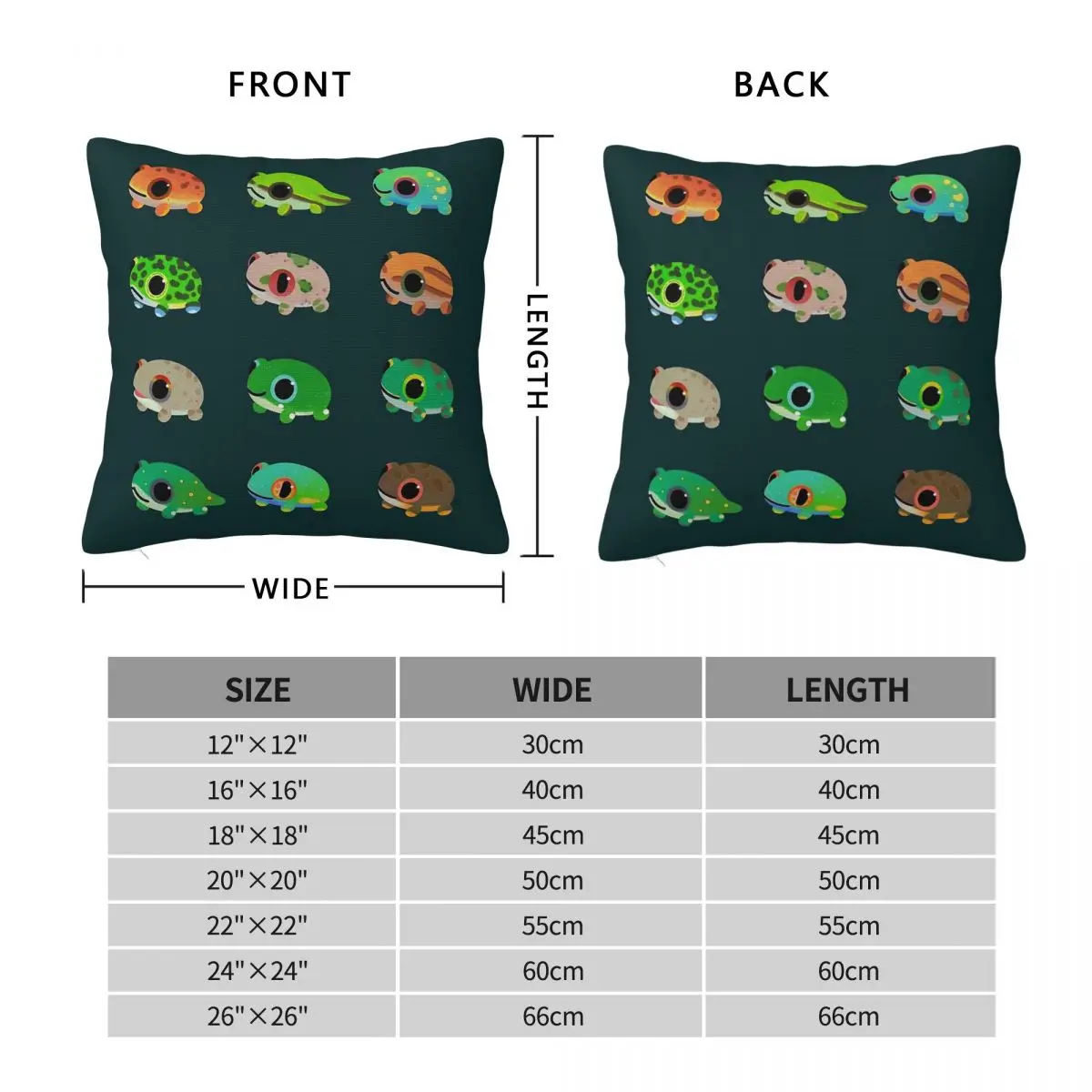 Natal Forest Tree Frog Square Pillowcase Polyester Linen Velvet Creative Decorative Pillow Case Sofa Seater Cushion Cover 18