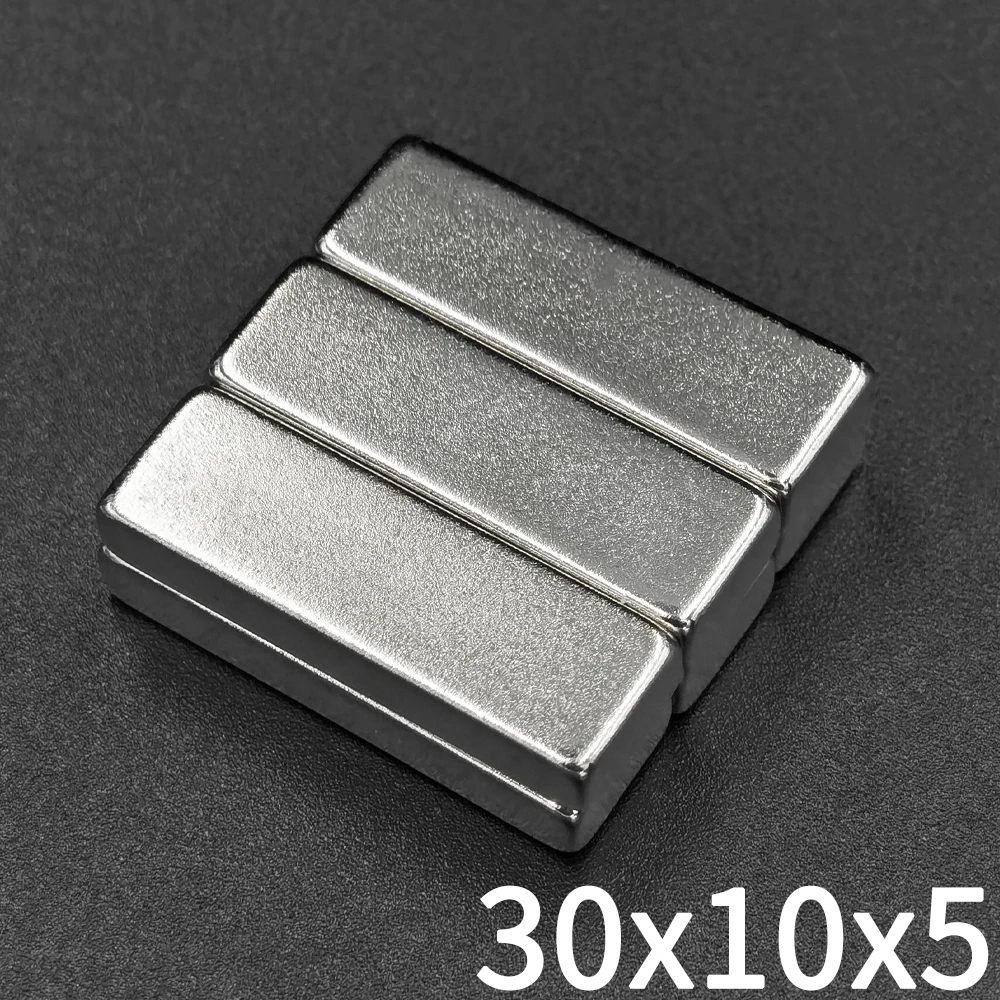 2/5/10/20/50 Stuks 30x10x5 mm Vierkante Neodymium Magneet N35 Blokken Super Krachtige Sterke Permanente Magnetische imanes 30mm x 10mm x 5mm