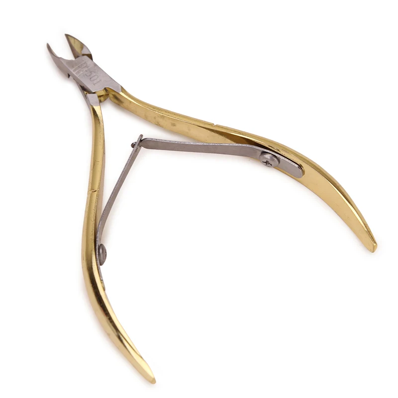 Stainless Steel Golden Cuticle Clippers and Dead Skin Remover, Nail Nippers for Manicure and Pedicure