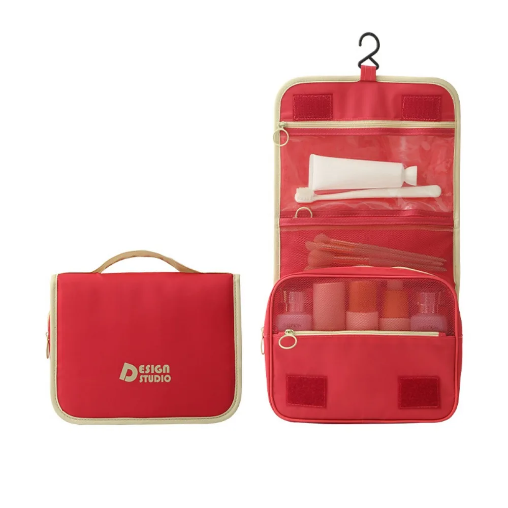 

Waterproof Travel Toiletry Bag Pendable Polyester Women's Cosmetic Bag Zipper Portable Toiletry Organizer Washbag for Toiletries