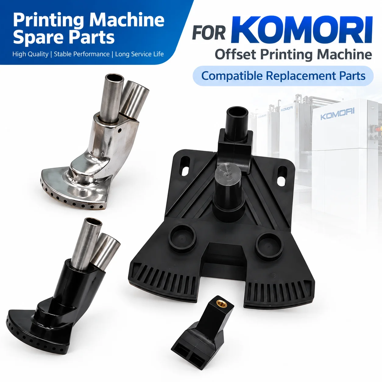 374-1635-402 4Pcs Feeder Presser Foot Set for Komori Lithrone L40 G40 LS40 Plastic Aluminum Offset Printing Press Parts