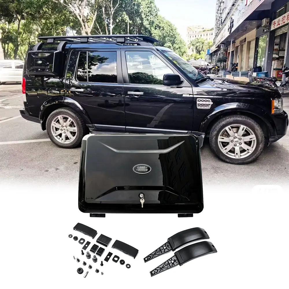 

Car Luggage Storage Roof Rack Box Silver Side Box For Land Rover Discovery 3 4 LR3 2003-2009 LR4 2010-2017