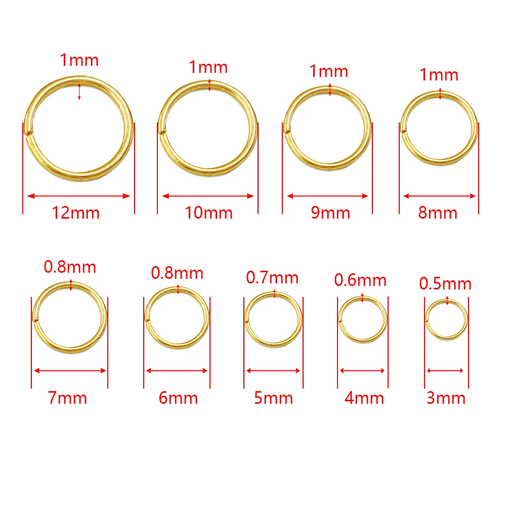 100-200pcs Stainless Steel Open Jump Rings Split Rings Connectors For DIY Jewelry Finding Making Accessories Wholesale Supplies