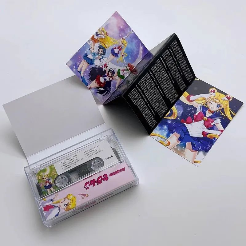 Anime Queen Serenity Tsukino Usagi Music Tapes, Princess Serenity Cosplay Cassettes Soundtracks Box Car Walkman Tape Party Music